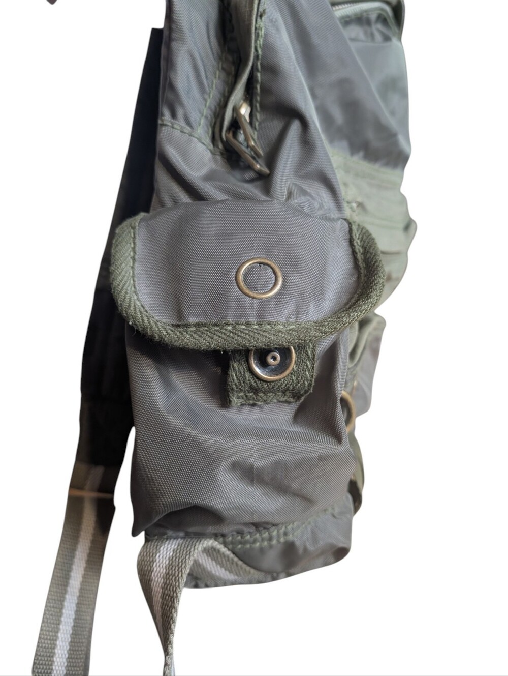 GAP Utility Nylon Backpack | Y2K Gorpcore Cargo Backpack | Army Green - Picture 4 of 15